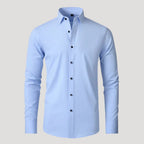 Mens Dress Shirt Long Sleeve Button Down Stretch Casual