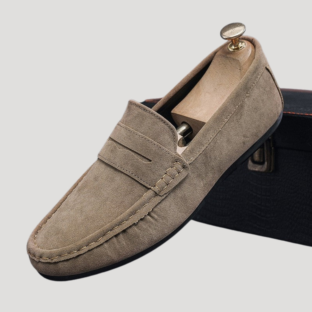 Men’s Suede Loafers Slip On Casual Flat Shoes