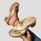 Women’s Sandals Slide Heeled Thong Open Toe Casual