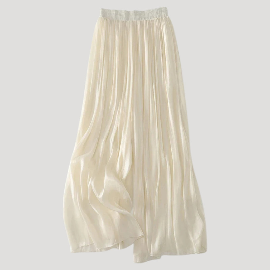 Women’s Pleated Wide Leg Pants Elastic Waist Flowy Lightweight