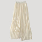 Women’s Pleated Wide Leg Pants Elastic Waist Flowy Lightweight