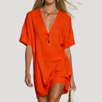 Women’s Mini Dress Summer Casual V Neck Shift Beach