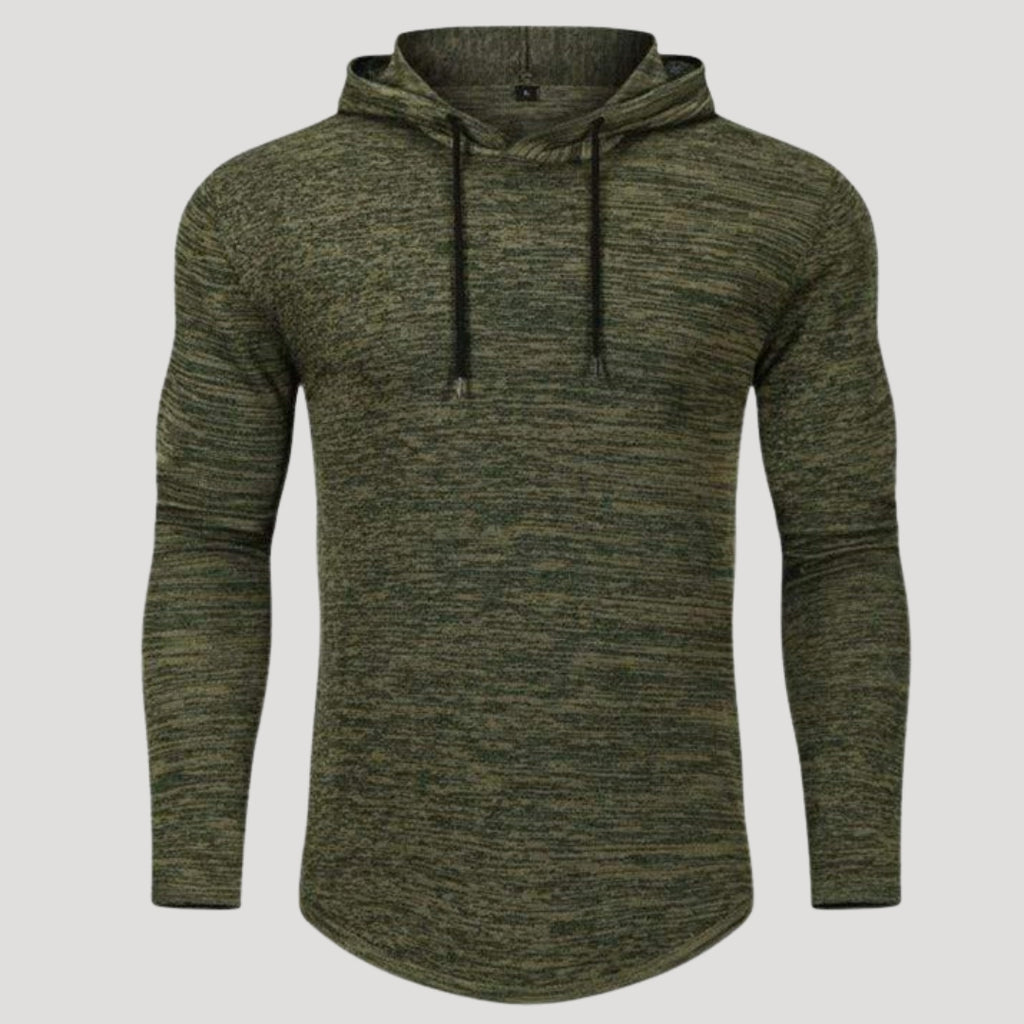 Men’s Slim Fit Knit Pullover Hoodie Casual Long Sleeve Sweatshirt