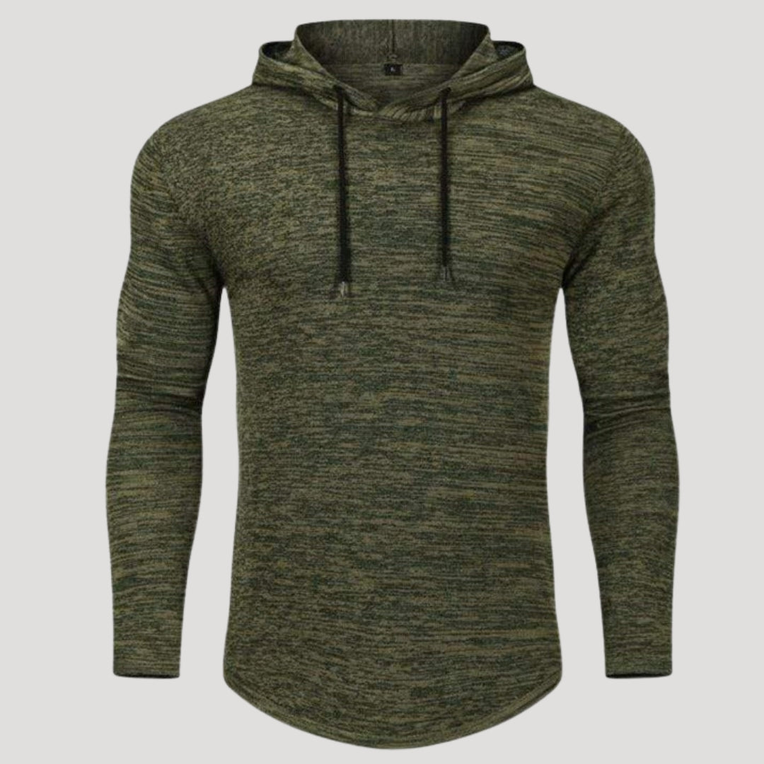 Men’s Slim Fit Knit Pullover Hoodie Casual Long Sleeve Sweatshirt