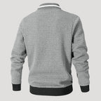 Men’s Textured Zip Up Bomber Jacket Casual Outerwear Coat