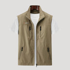 Men’s Lightweight Vest Zip Sleeveless Jacket Casual Outerwear