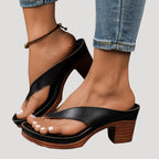 Women’s Sandals Slide Heeled Thong Open Toe Casual