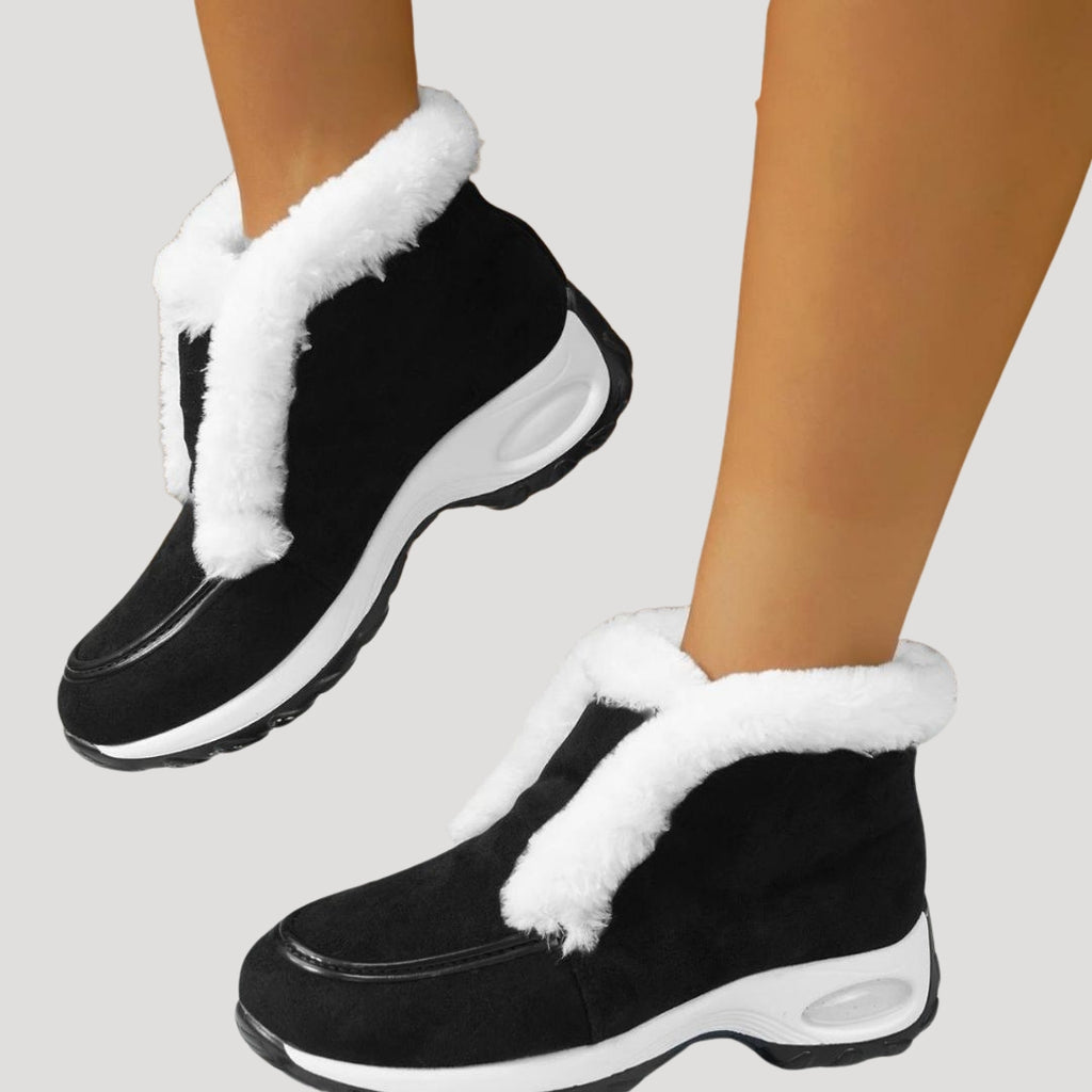 Women’s Ankle Boots Platform Slip On Fur Casual