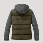 Men’s Hooded Puffer Jacket Quilted Zip Coat