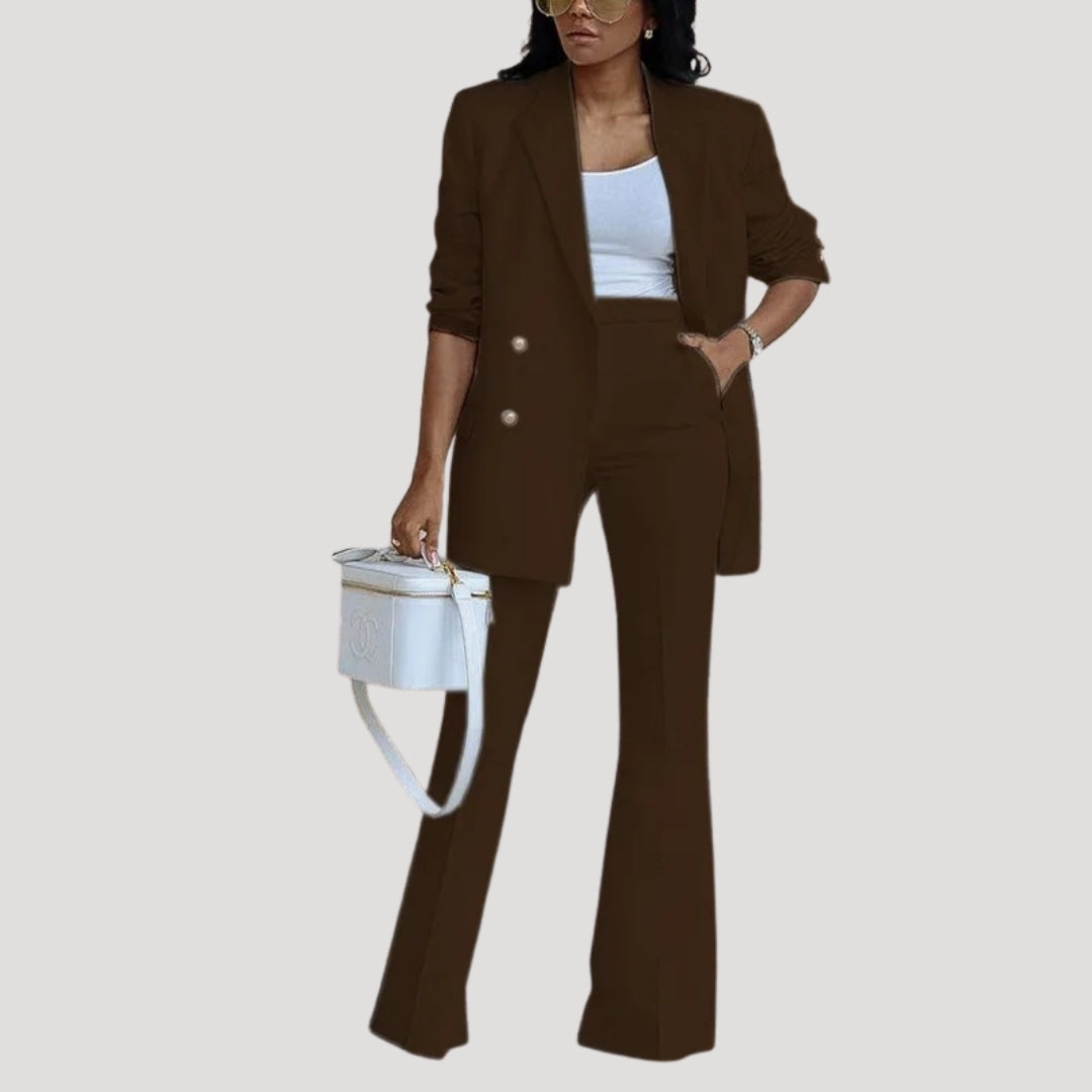 Women’s Blazer And Pants Suit Set Wide Leg Two Piece