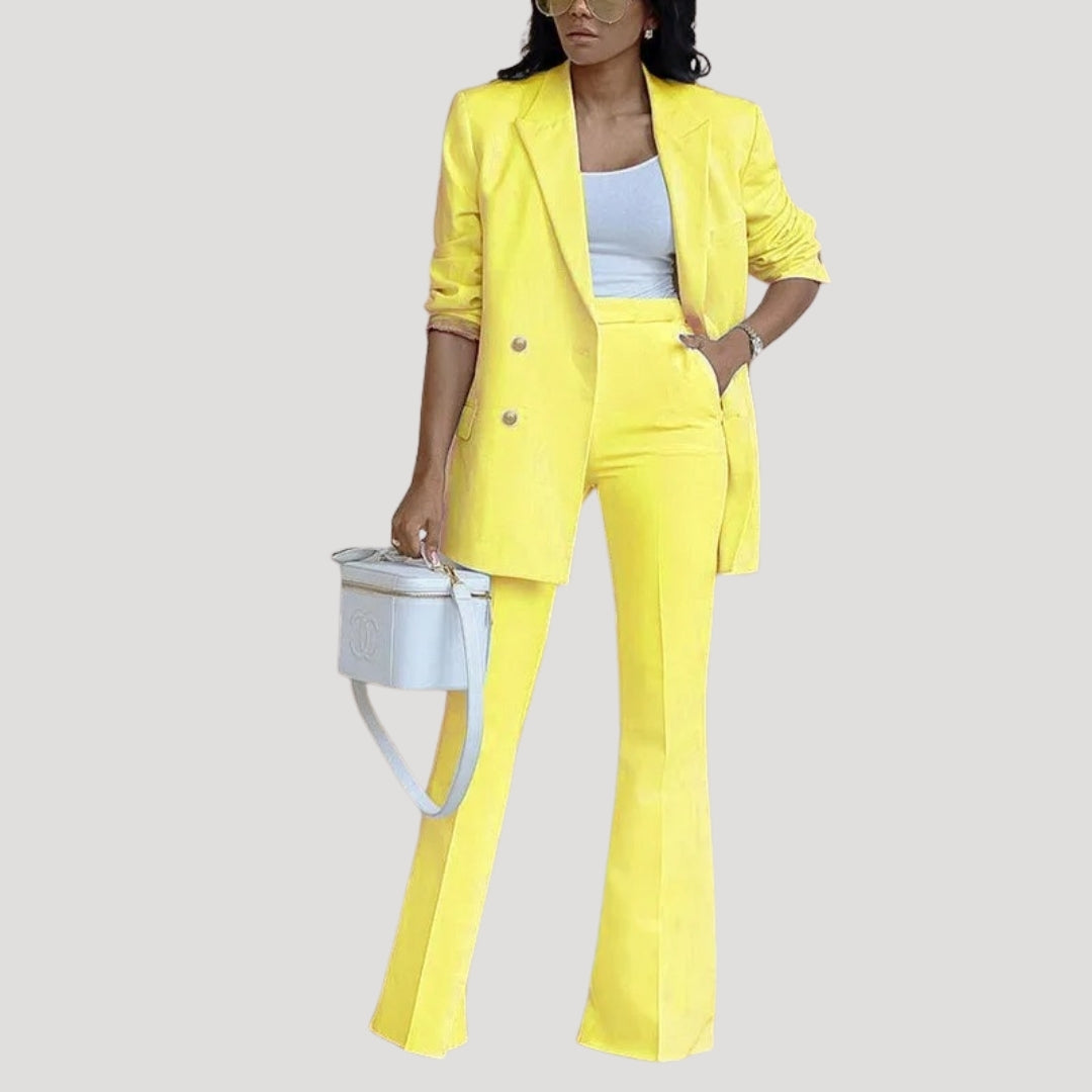 Women’s Blazer And Pants Suit Set Wide Leg Two Piece