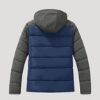 Men’s Hooded Puffer Jacket Quilted Zip Coat