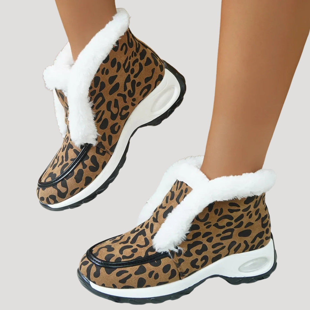 Women’s Ankle Boots Platform Slip On Fur Casual