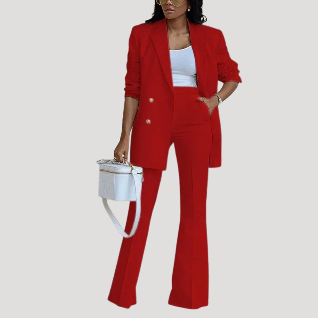 Women’s Blazer And Pants Suit Set Wide Leg Two Piece