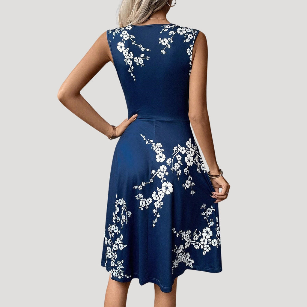 Women’s Summer Dress Midi Casual Sleeveless Wrap