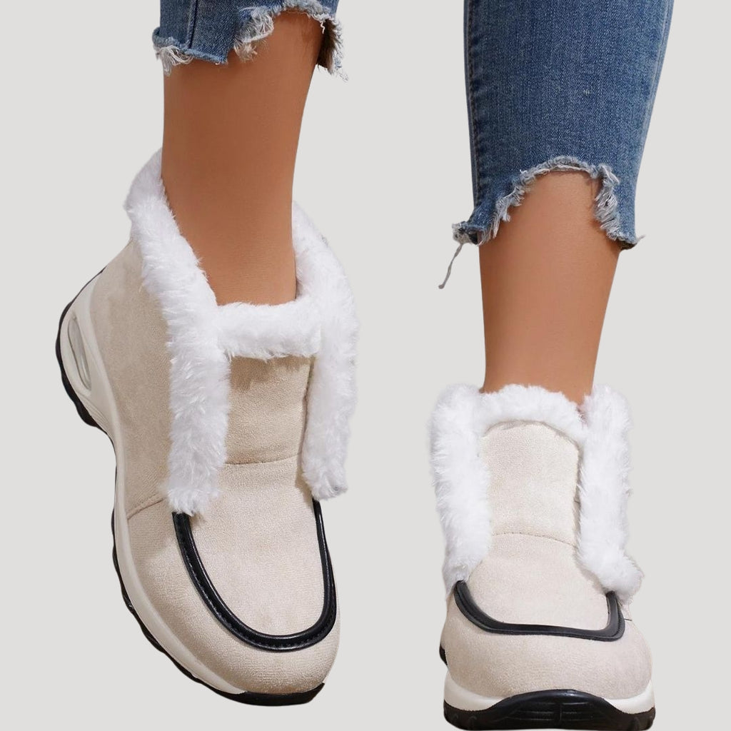 Women’s Ankle Boots Platform Slip On Fur Casual