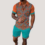 Men’s Short Sleeve Shirt And Shorts Set Relaxed Fit