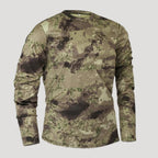 Men’s Camo Long Sleeve Crew Neck Outdoor Tactical Shirt