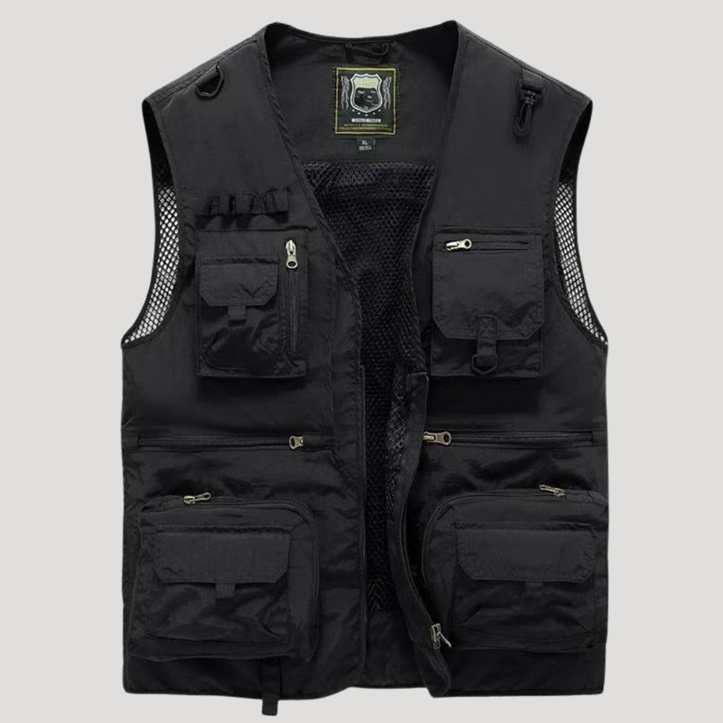 Men’s Tactical Vest Utility Fishing Cargo Multi Pocket