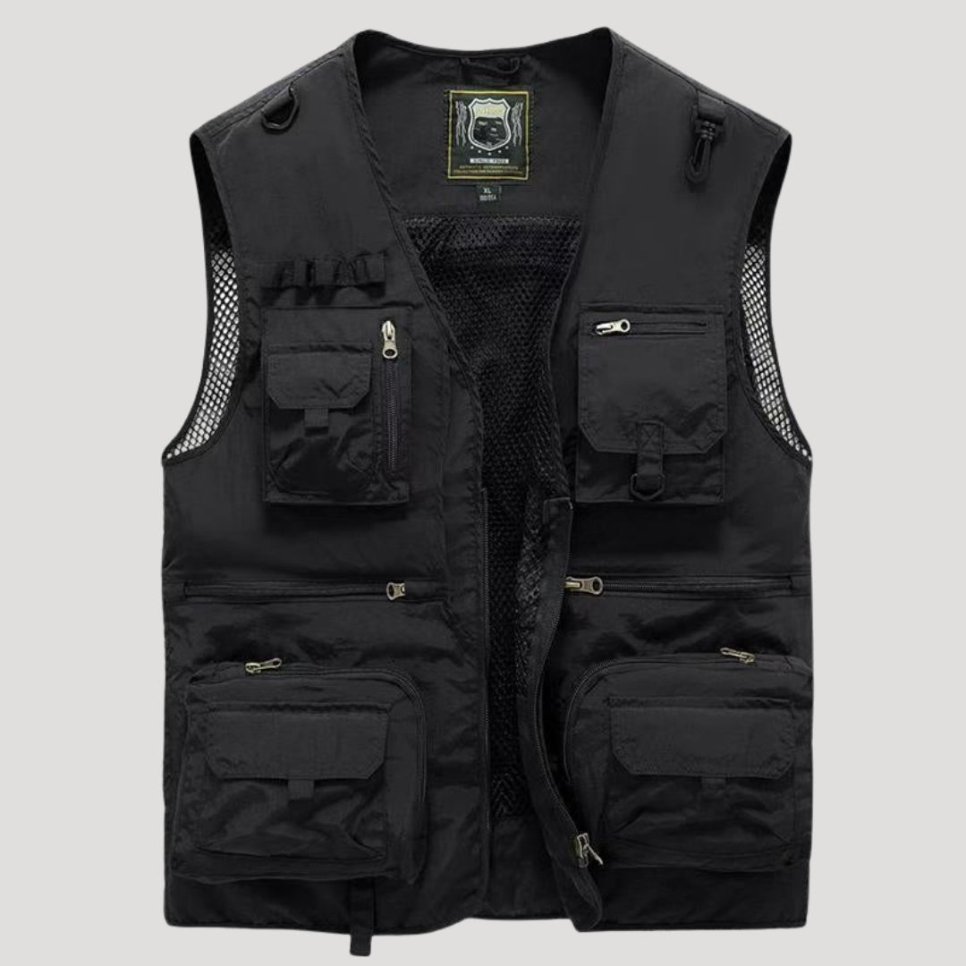 Men’s Tactical Vest Utility Fishing Cargo Multi Pocket