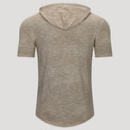 Men’s Short Sleeve Hooded T Shirt Slim Fit Casual Pullover Tee