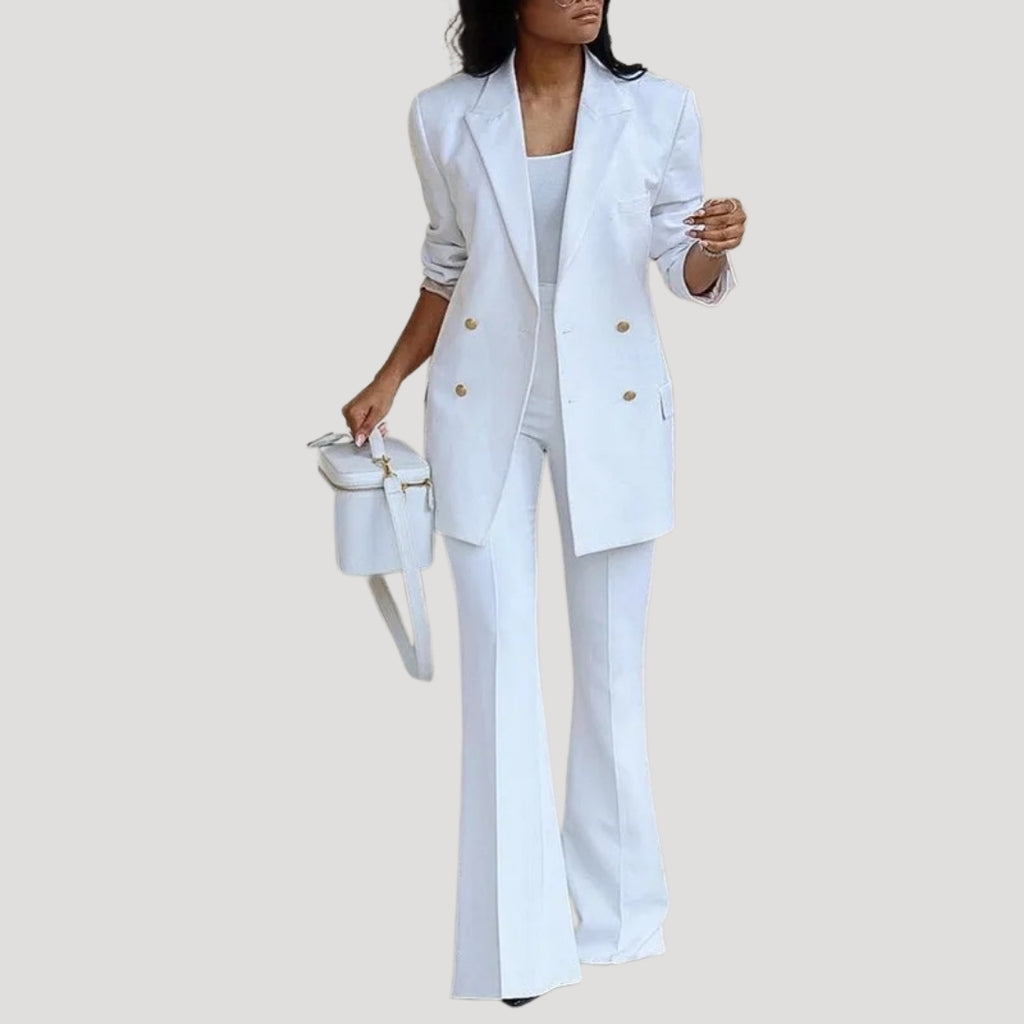 Women’s Blazer And Pants Suit Set Wide Leg Two Piece