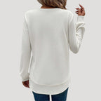 Women’s Long Sleeve Tunic Top Round Neck Relaxed Fit Shirt