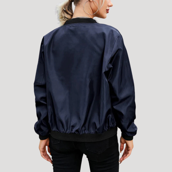 Dámska Bunda Bomber Bunda Prechodná Na Zips