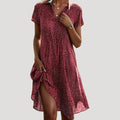 Women’s Summer Dress Midi Casual Polka Dot Short Sleeve