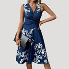 Women’s Summer Dress Midi Casual Sleeveless Wrap
