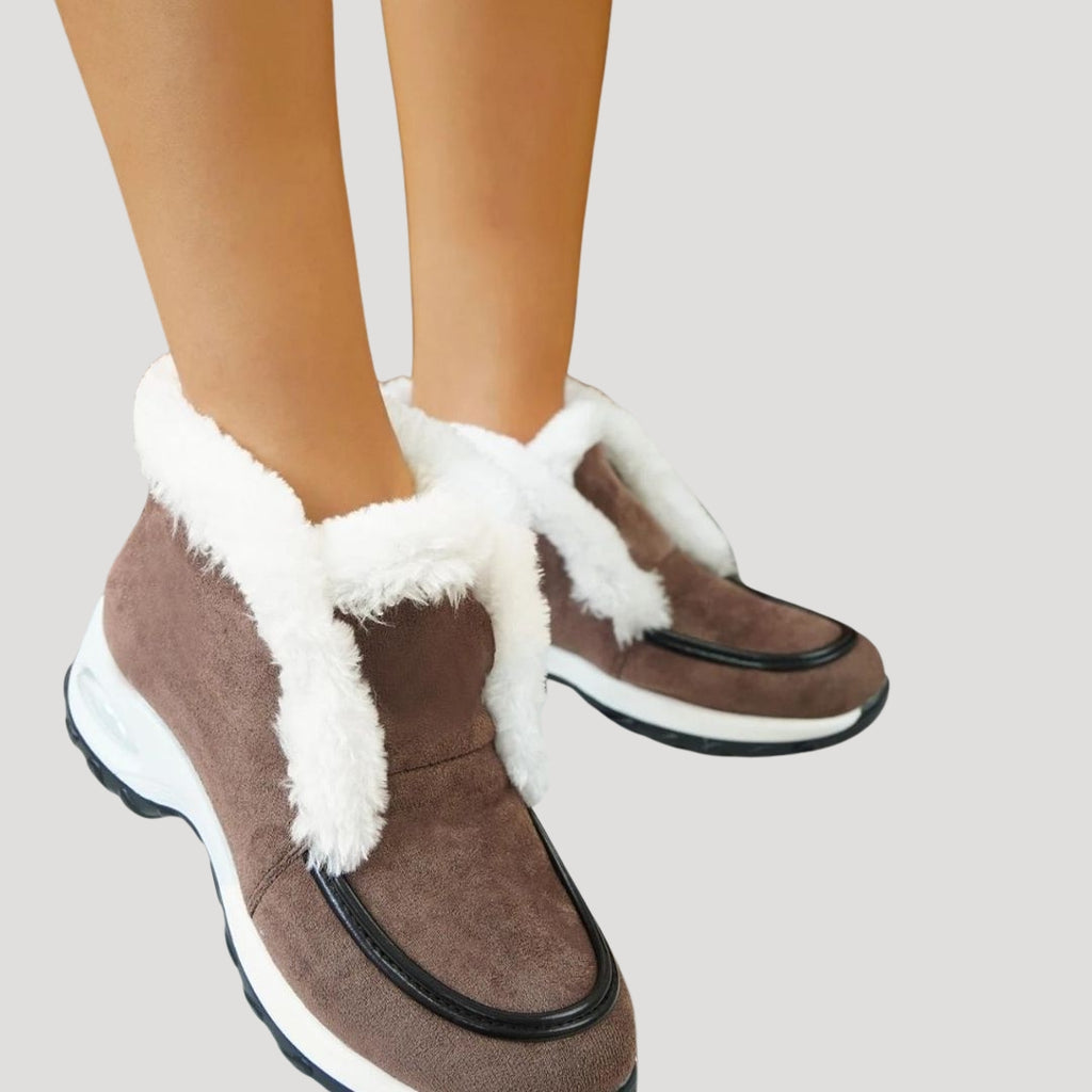 Women’s Ankle Boots Platform Slip On Fur Casual