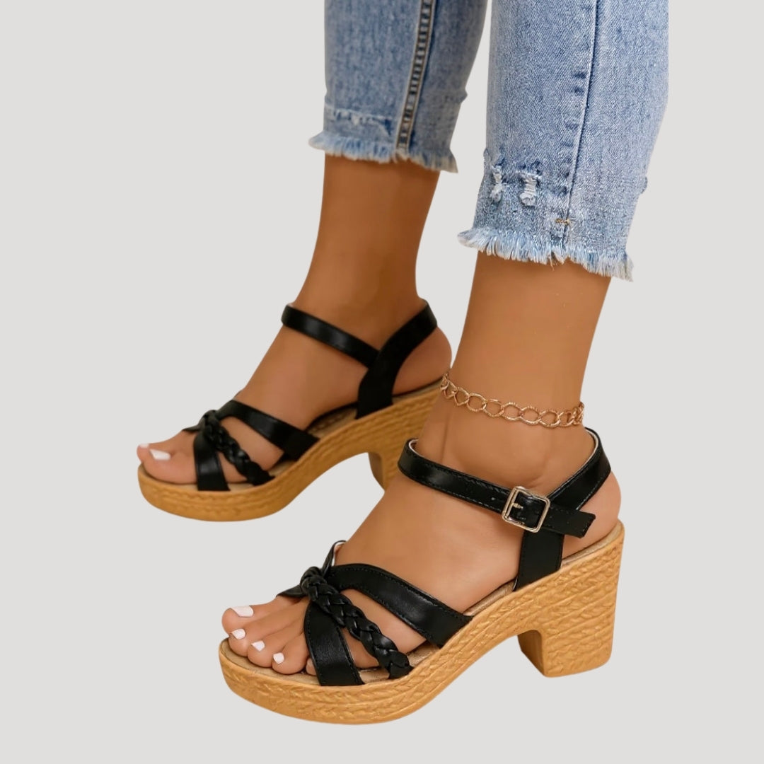 Women’s Sandals Platform Wedge Heeled Braided Ankle Strap