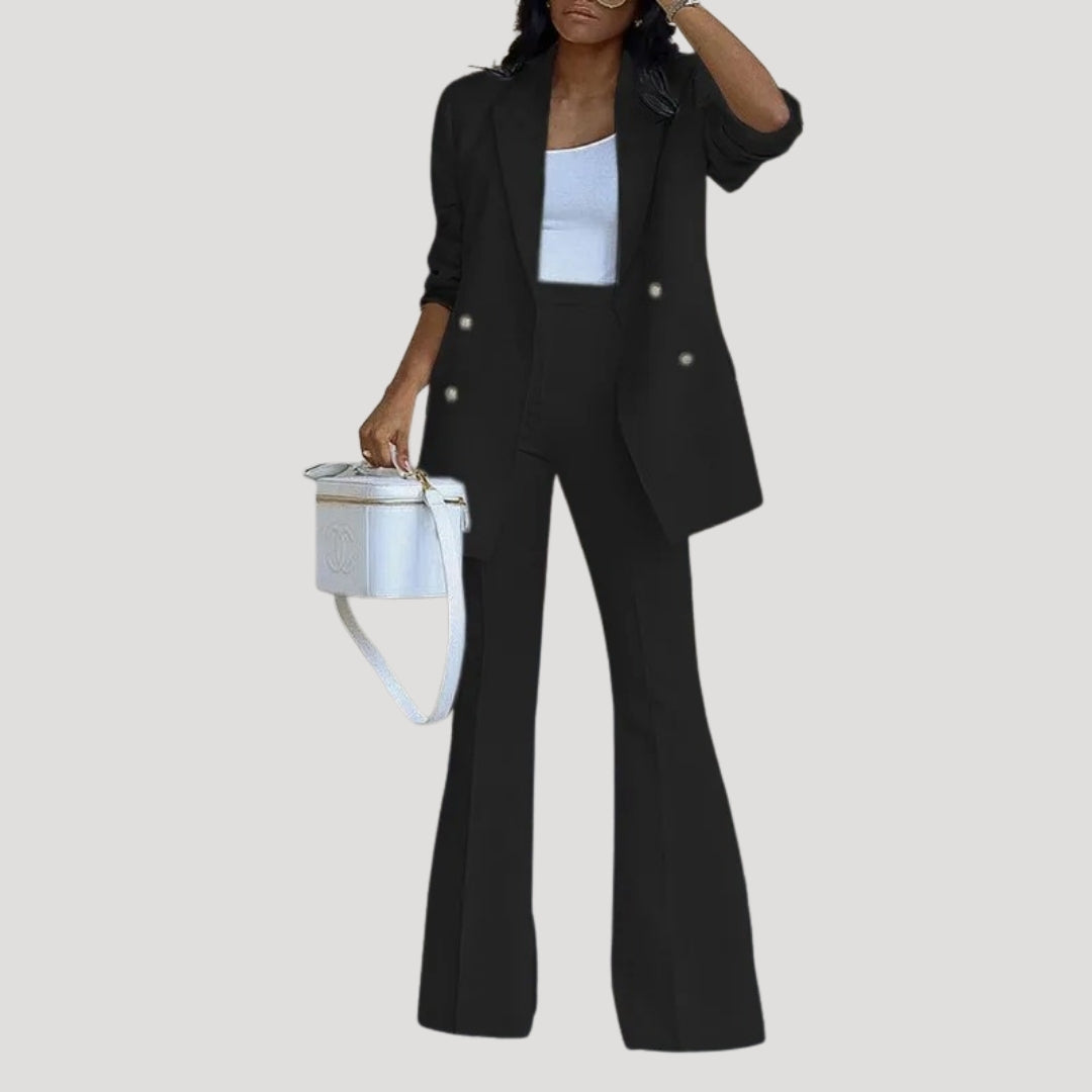Women’s Blazer And Pants Suit Set Wide Leg Two Piece