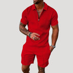 Men’s Short Sleeve Shirt And Shorts Set Relaxed Fit