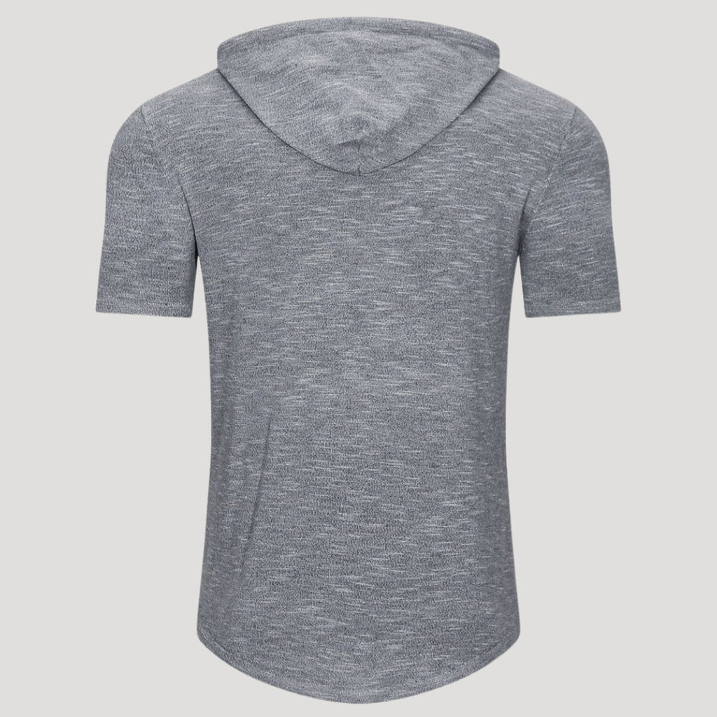 Men’s Short Sleeve Hooded T Shirt Slim Fit Casual Pullover Tee