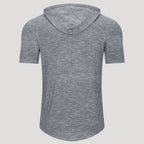 Men’s Short Sleeve Hooded T Shirt Slim Fit Casual Pullover Tee