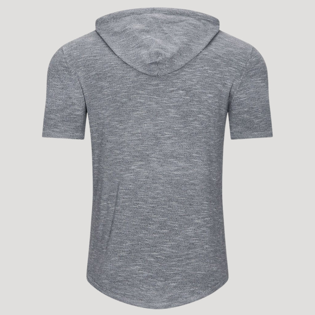 Men’s Short Sleeve Hooded T Shirt Slim Fit Casual Pullover Tee
