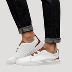 Men’s Slip On Sneakers Casual Leather Platform Shoes