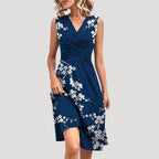 Women’s Summer Dress Midi Casual Sleeveless Wrap