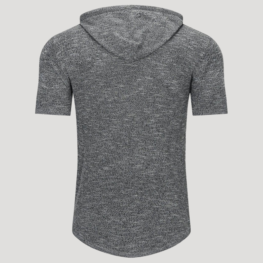Men’s Short Sleeve Hooded T Shirt Slim Fit Casual Pullover Tee