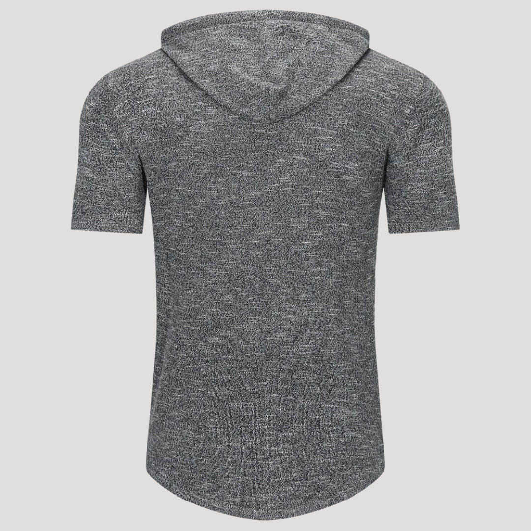Men’s Short Sleeve Hooded T Shirt Slim Fit Casual Pullover Tee