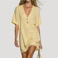 Women’s Mini Dress Summer Casual V Neck Shift Beach