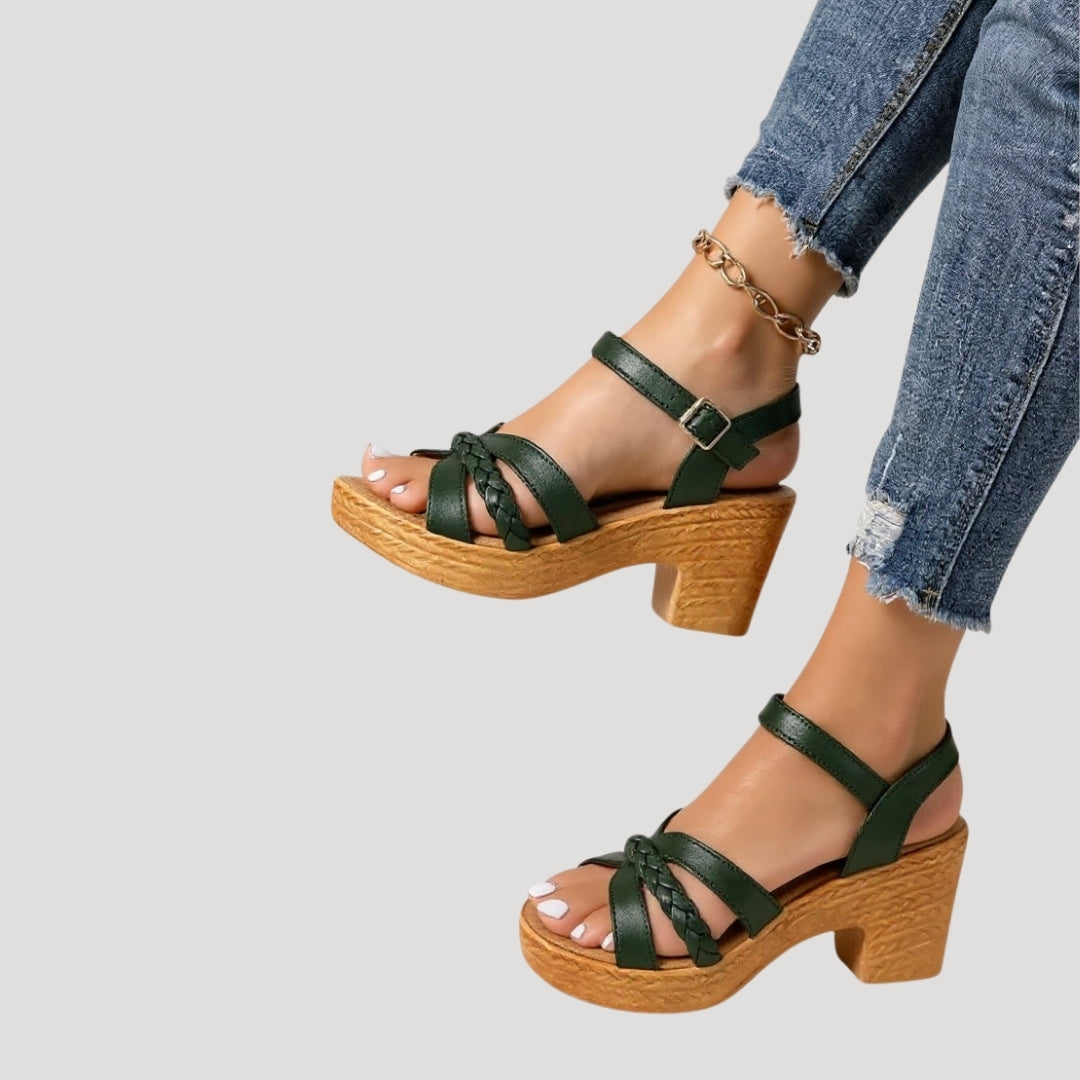 Women’s Sandals Platform Wedge Heeled Braided Ankle Strap