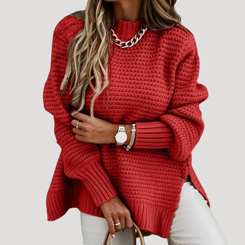 Women’s Dámsky Pletený Sveter Oversize Voľný Hrubý Pulóver