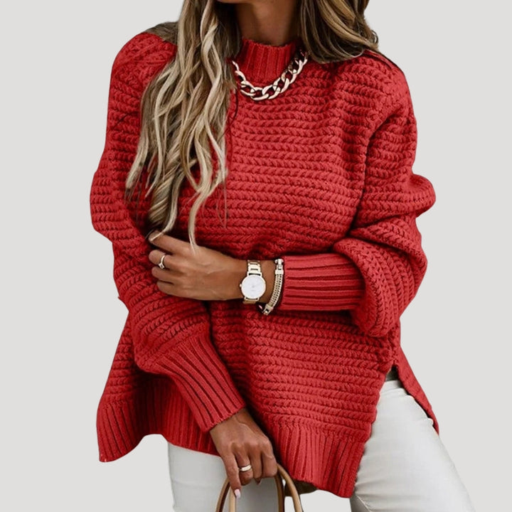Women’s Dámsky Pletený Sveter Oversize Voľný Hrubý Pulóver