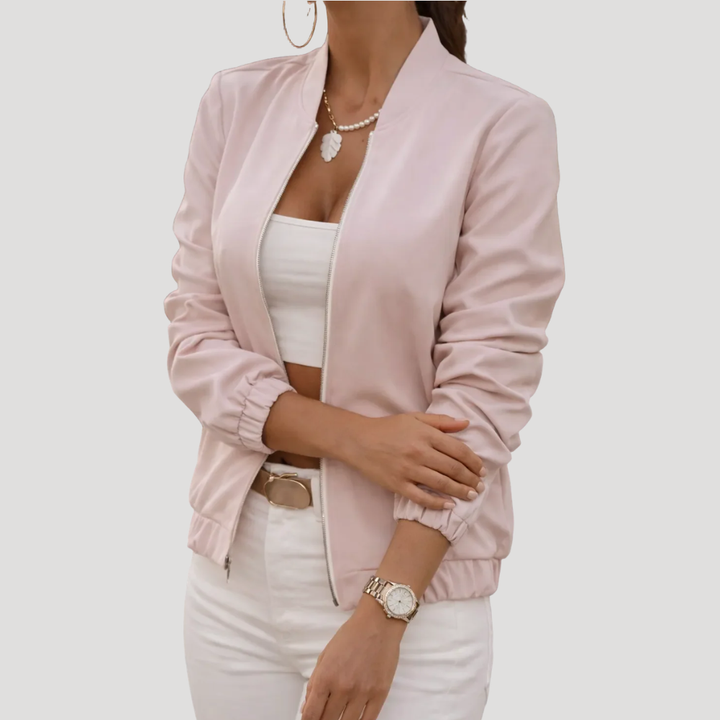 Dámska Bunda Bomber Prechodná Bunda Na Zips