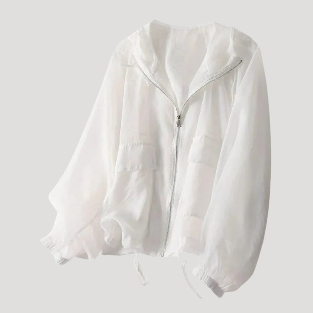 Women’s Jacket Lightweight Hooded Zip Up Windbreaker Casual