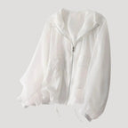 Women’s Jacket Lightweight Hooded Zip Up Windbreaker Casual