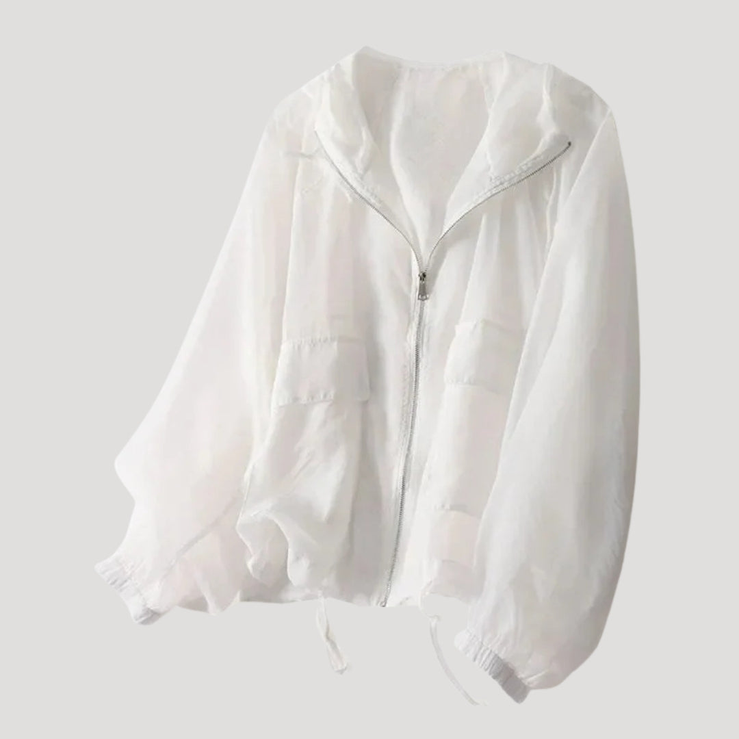Women’s Jacket Lightweight Hooded Zip Up Windbreaker Casual
