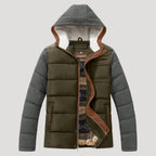 Men’s Hooded Puffer Jacket Quilted Zip Coat